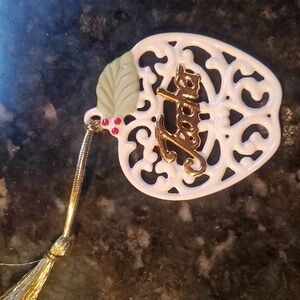 Lenox For My Teacher Ceramic Apple Ornament without box